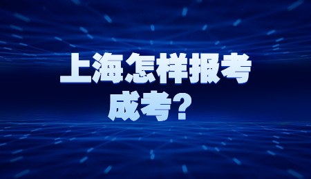 上海怎样报考成考？